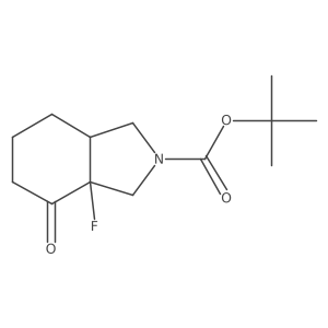 2H-Isoindole-2-carboxylic acid, 3a-fluorooctahydro-4-oxo-, 1,1-dimethylethyl ester, (3aR,7aR)-rel- Structure