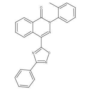2-(2-methylphenyl)-4-(3-phenyl-1,2,4-oxadiazol-5-yl)phthalazin-1(2H)-one结构式