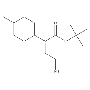 tert-butyl N-(2-aminoethyl)-N-(4-methylcyclohexyl)carbamate结构式
