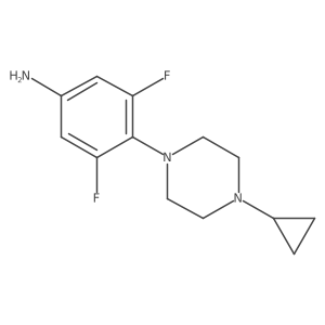 4-(4-Cyclopropylpiperazin-1-yl)-3,5-difluoroaniline结构式