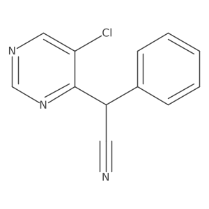 5-Chloro-I+/--phenyl-4-pyrimidineacetonitrile Structure