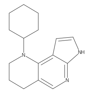 1-cyclohexyl-2,3,4,7-tetrahydro-1H-pyrrolo[2,3-h][1,6]naphthyridine结构式