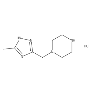 1-[(5-methyl-1H-1,2,4-triazol-3-yl)methyl]piperazine hydrochloride Structure