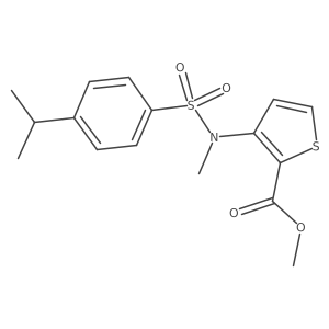 Methyl 3-(methyl{[4-(propan-2-yl)phenyl]sulfonyl}amino)thiophene-2-carboxylate Structure
