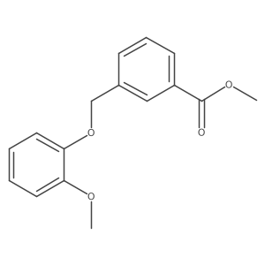 Methyl 3-((2-methoxyphenoxy)methyl)benzoate结构式