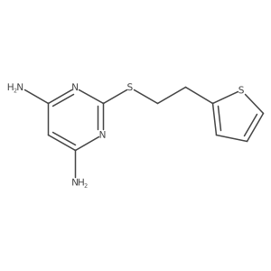 2-((2-(Thiophen-2-yl)ethyl)thio)pyrimidine-4,6-diamine结构式