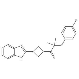 1-(3-(1H-benzo[d]imidazol-2-yl)azetidin-1-yl)-2-(4-chlorophenoxy)-2-methylpropan-1-one结构式