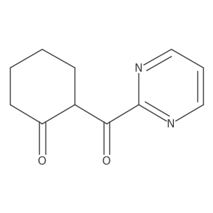2-(Pyrimidine-2-carbonyl)cyclohexan-1-one结构式