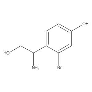 4-(1-Amino-2-hydroxyethyl)-3-bromophenol结构式