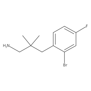 3-(2-Bromo-4-fluorophenyl)-2,2-dimethylpropan-1-amine Structure