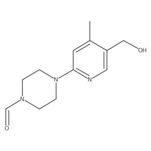 4-(5-(Hydroxymethyl)-4-methylpyridin-2-yl)piperazine-1-carbaldehyde Structure