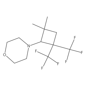 4-[2,2-Dimethyl-4,4-bis(trifluoromethyl)cyclobutyl]morpholine Structure