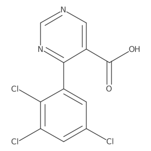 4-(2,3,5-Trichlorophenyl)pyrimidine-5-carboxylic acid Structure