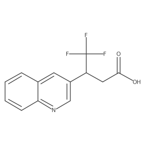 4,4,4-Trifluoro-3-(quinolin-3-yl)butanoic acid结构式