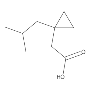 2-[1-(2-Methylpropyl)cyclopropyl]acetic acid结构式