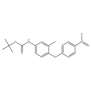Tert-butyl (3-methyl-4-((5-nitropyridin-2-yl)oxy)phenyl)carbamate结构式