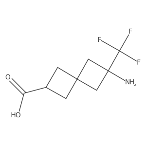 6-Amino-6-(trifluoromethyl)spiro[3.3]heptane-2-carboxylic acid结构式