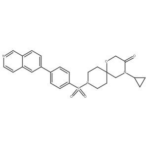 1-Oxa-4,9-diazaspiro[5.5]undecan-3-one, 4-cyclopropyl-9-[[4-(6-isoquinolinyl)phenyl]sulfonyl]- Structure