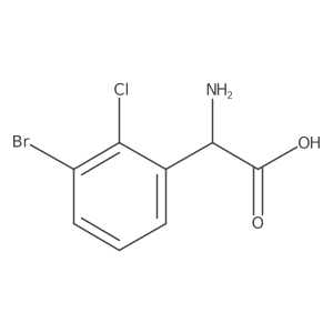 2-Amino-2-(3-bromo-2-chlorophenyl)acetic acid结构式