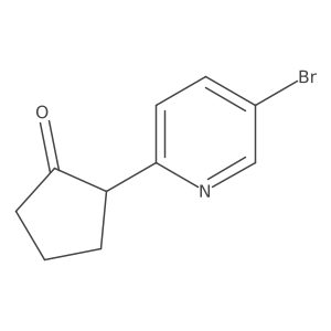 2-(5-Bromopyridin-2-yl)cyclopentanone结构式