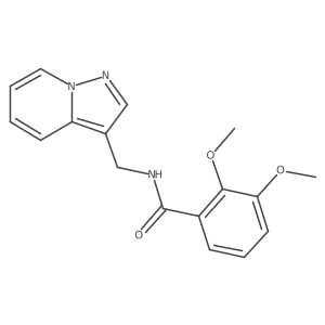 2,3-dimethoxy-N-(pyrazolo[1,5-a]pyridin-3-ylmethyl)benzamide结构式