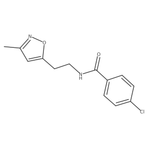 4-chloro-N-(2-(3-methylisoxazol-5-yl)ethyl)benzamide结构式