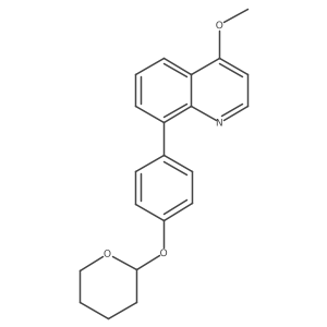 4-Methoxy-8-[4-[(tetrahydro-2H-pyran-2-yl)oxy]phenyl]quinoline结构式