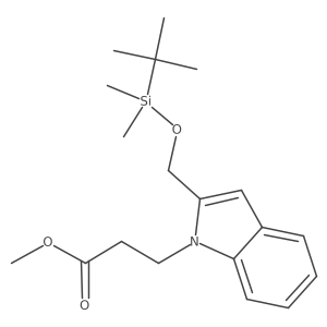 methyl 3-[2-[[tert-butyl(dimethyl)silyl]oxymethyl]indol-1-yl]propanoate Structure