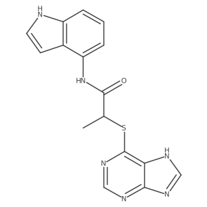 N-(1H-indol-4-yl)-2-(7H-purin-6-ylsulfanyl)propanamide结构式
