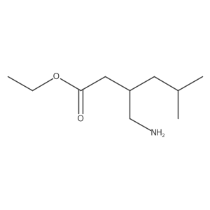 Ethyl 3-(aminomethyl)-5-methylhexanoate结构式
