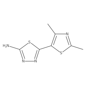 2-Amino-5-(2,4-dimethyl-5-thiazolyl)-1,3,4-thiadiazole结构式