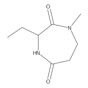 3-Ethyl-1-methyl-1,4-diazepane-2,5-dione Structure