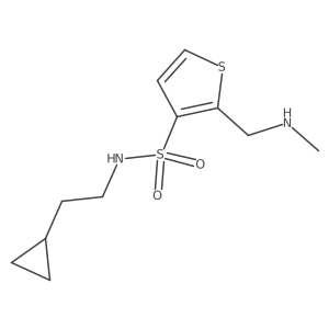 3-Thiophenesulfonamide, N-(2-cyclopropylethyl)-2-[(methylamino)methyl]- Structure