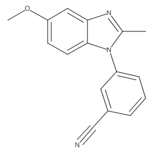 Benzonitrile, 3-(5-methoxy-2-methyl-1H-benzimidazol-1-yl)- Structure