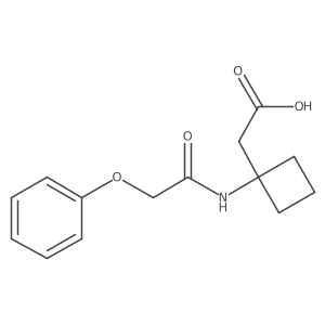 2-[1-(2-Phenoxyacetamido)cyclobutyl]acetic acid结构式