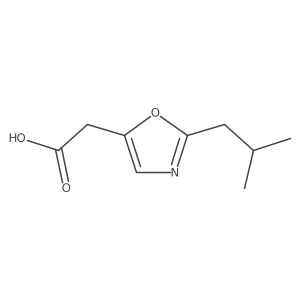 2-[2-(2-Methylpropyl)-1,3-oxazol-5-yl]acetic acid结构式
