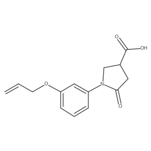1-(3-(Allyloxy)phenyl)-5-oxopyrrolidine-3-carboxylic acid结构式
