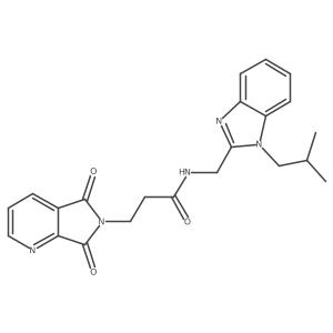 3-(5,7-dioxo-5,7-dihydro-6H-pyrrolo[3,4-b]pyridin-6-yl)-N-{[1-(2-methylpropyl)-1H-benzimidazol-2-yl]methyl}propanamide结构式