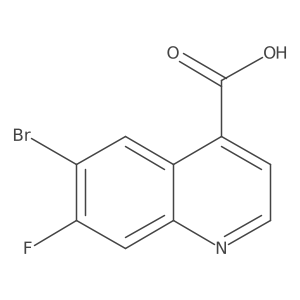 6-Bromo-7-fluoroquinoline-4-carboxylic acid结构式