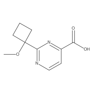 2-(1-Methoxycyclobutyl)pyrimidine-4-carboxylic acid Structure