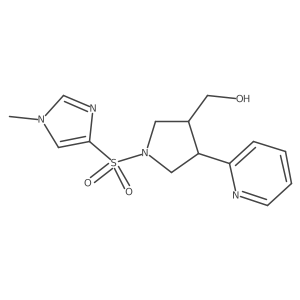 1-[(1-Methyl-1h-imidazol-4-yl)sulfonyl]-4-(2-pyridinyl)-3-pyrrolidinemethanol Structure