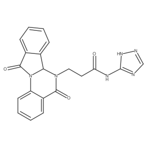 3-(5,11-dioxo-6a,11-dihydroisoindolo[2,1-a]quinazolin-6(5H)-yl)-N-(4H-1,2,4-triazol-3-yl)propanamide结构式
