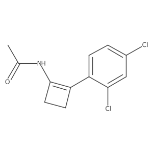 N-(2-(2,4-Dichlorophenyl)cyclobut-1-en-1-yl)acetamide结构式