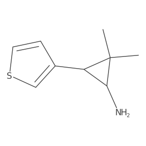 2,2-Dimethyl-3-(thiophen-3-yl)cyclopropan-1-amine结构式