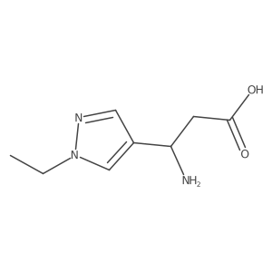 3-amino-3-(1-ethyl-1H-pyrazol-4-yl)propanoic acid Structure