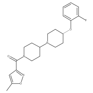 (4-(2-Fluorophenoxy)-[1,4'-bipiperidin]-1'-yl)(5-methylisoxazol-3-yl)methanone Structure