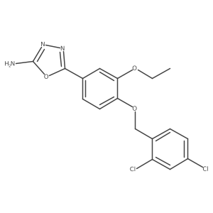 5-{4-[(2,4-Dichlorobenzyl)oxy]-3-ethoxyphenyl}-1,3,4-oxadiazol-2-amine Structure