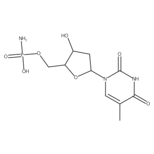 Thymidine, 5a(2)-(hydrogen phosphoramidate)结构式