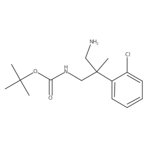 tert-butyl N-[3-amino-2-(2-chlorophenyl)-2-methylpropyl]carbamate Structure