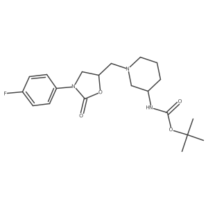 tert-butyl N-(1-{[3-(4-fluorophenyl)-2-oxo-1,3-oxazolidin-5-yl]methyl}piperidin-3-yl)carbamate Structure